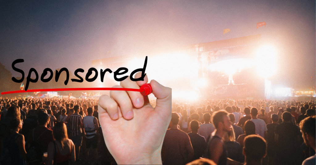 event sponsors, festival, concert, sponsored