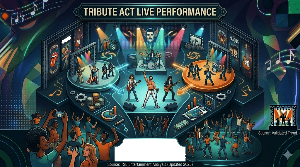 tribute bands playing on stage image