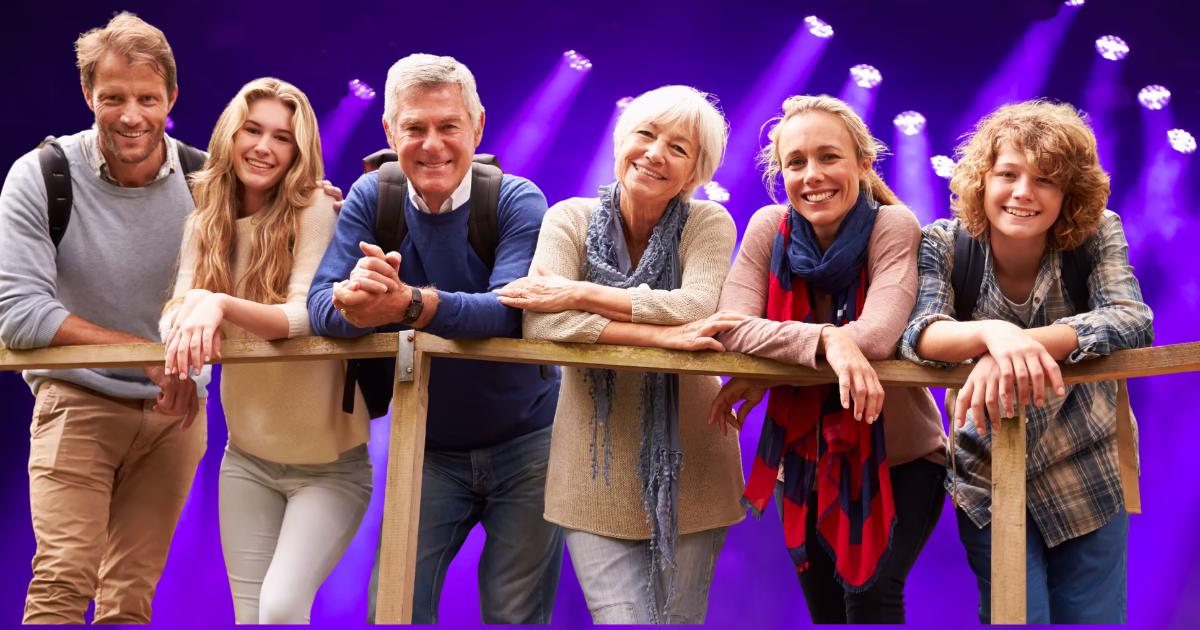 multigenerational festival audience