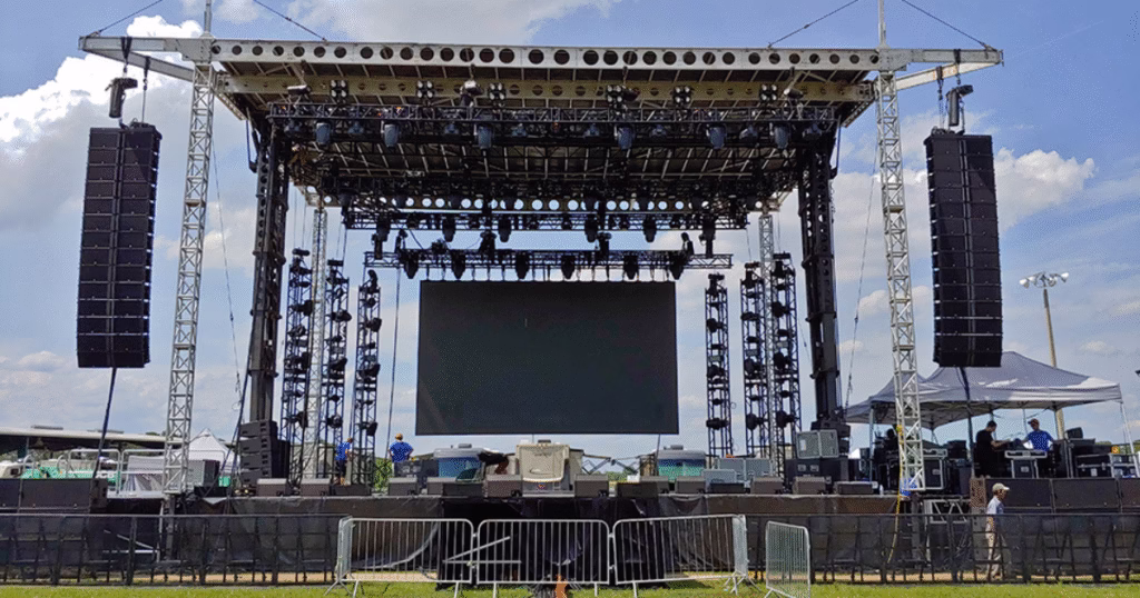 large outdoor stage setup