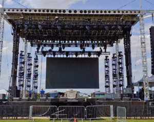 large outdoor stage setup