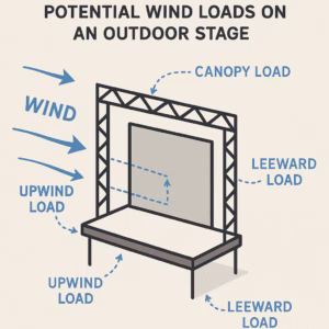 outdoor stage wind load diagram