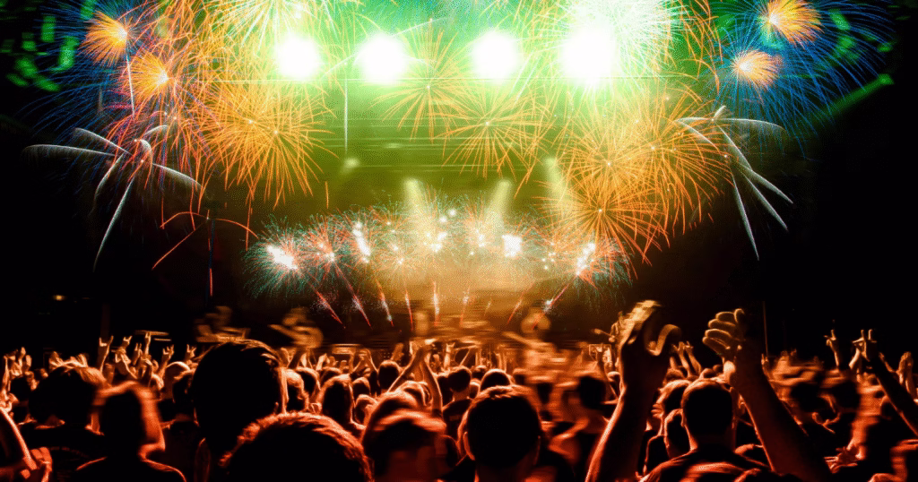 corporate event attendees enjoying entertainment