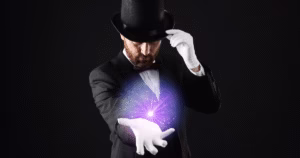 magician at corporate event