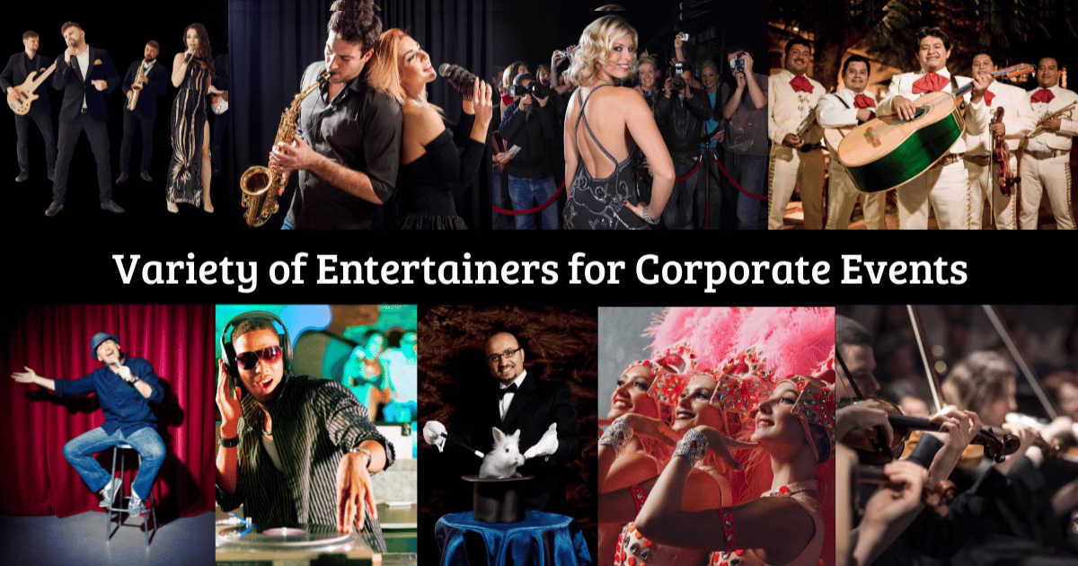 Corporate Entertainment types