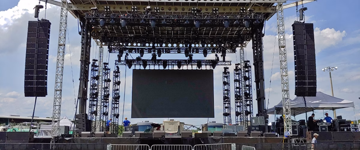 large outdoor stage setup